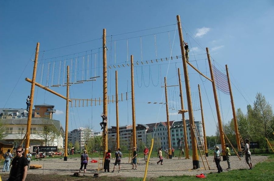 Honba za pokladem v lanovém centru Proud v Praze