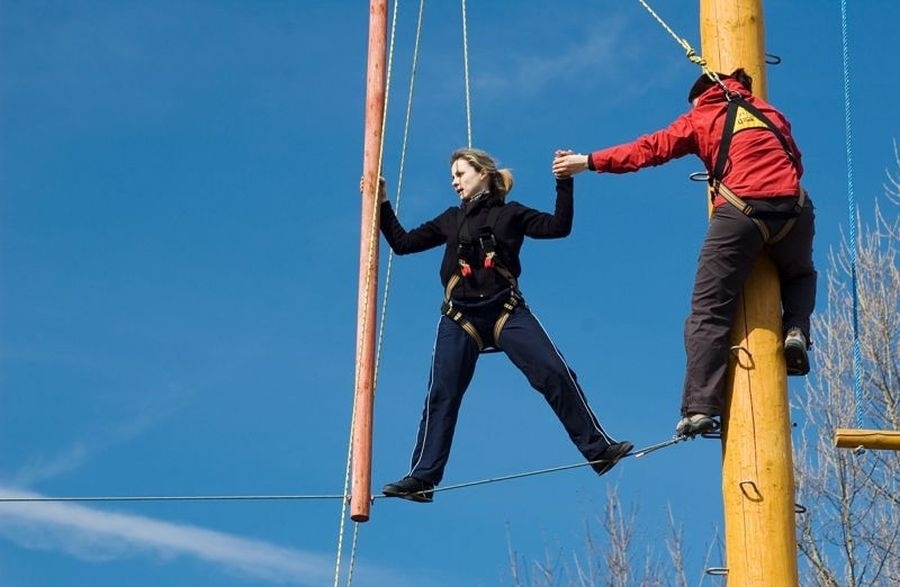 Honba za pokladem v lanovém centru Proud v Praze